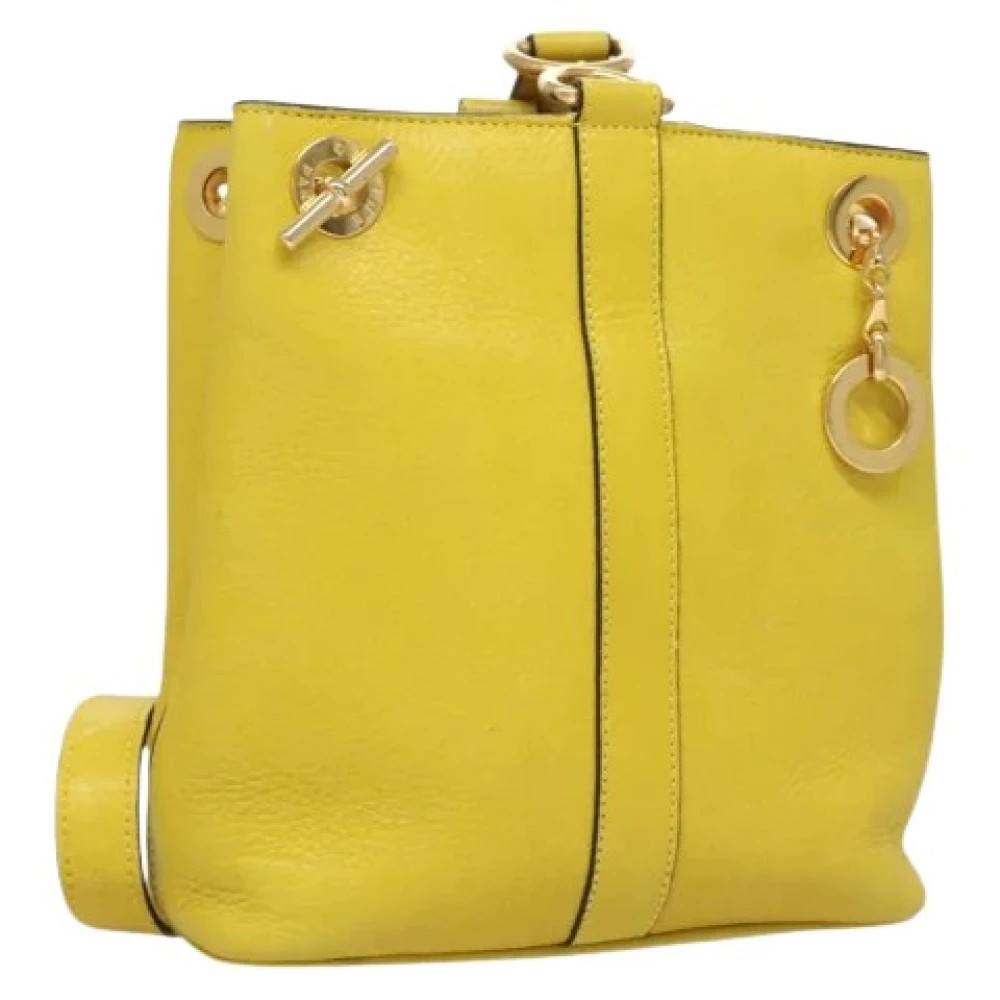Celine Vintage Pre-owned Vintage Bucket Bag - Vintage - Dame - Gul - ONE SIZE - Læder