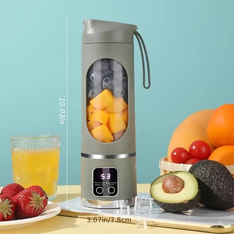 Portable USB-Rechargeable Blender & Juicer - Easy Clean, Perfect for Fruit & Vegetable Drinks, Milkshakes - 10.14oz to 16.91oz Capacity - Green