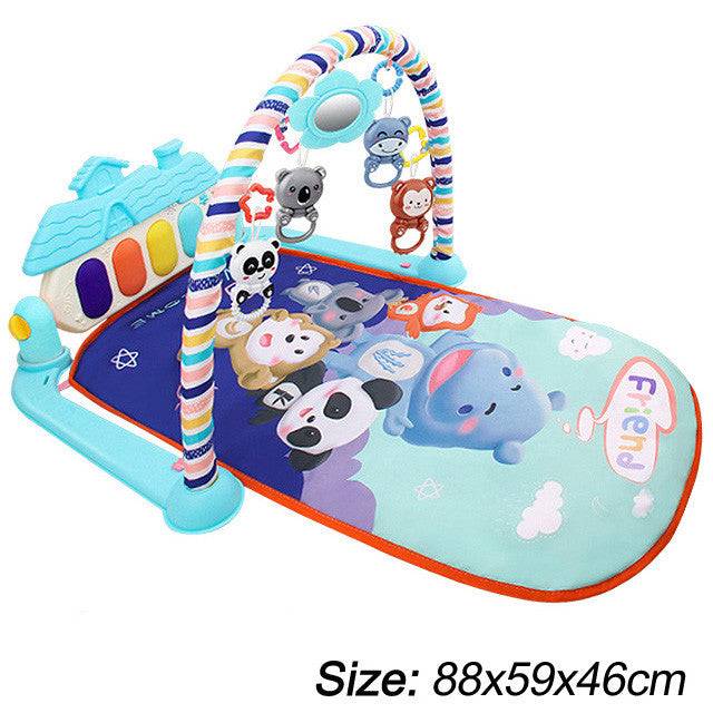 Baby Pedal Piano Fitness Frame Newborn Educational Toys - Blue.