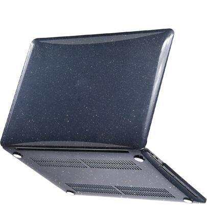 Slitstarkt plastskal i hårt skal för MacBook, perfekt passform för Retina-skärm och Touch ID (blank svart) (Multi-size)