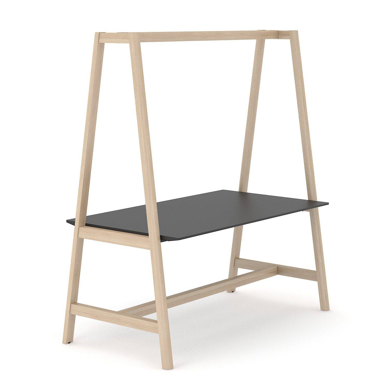 Nova Wood Multipurpose Bord, massiv ask - 172,3 x 90 cm Hvid HPL/Sort Hvid Sortbejdset Ask.