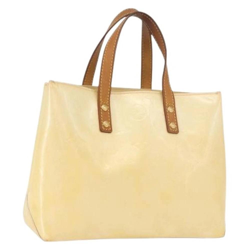 Louis Vuitton Vintage Pre-owned Vintage Patent Leather Hand Bag - Vintage - Dame - Gul - ONE SIZE - Læder