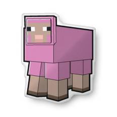 Minecraft Pink Sheep Pillow - 22 in x 22 in