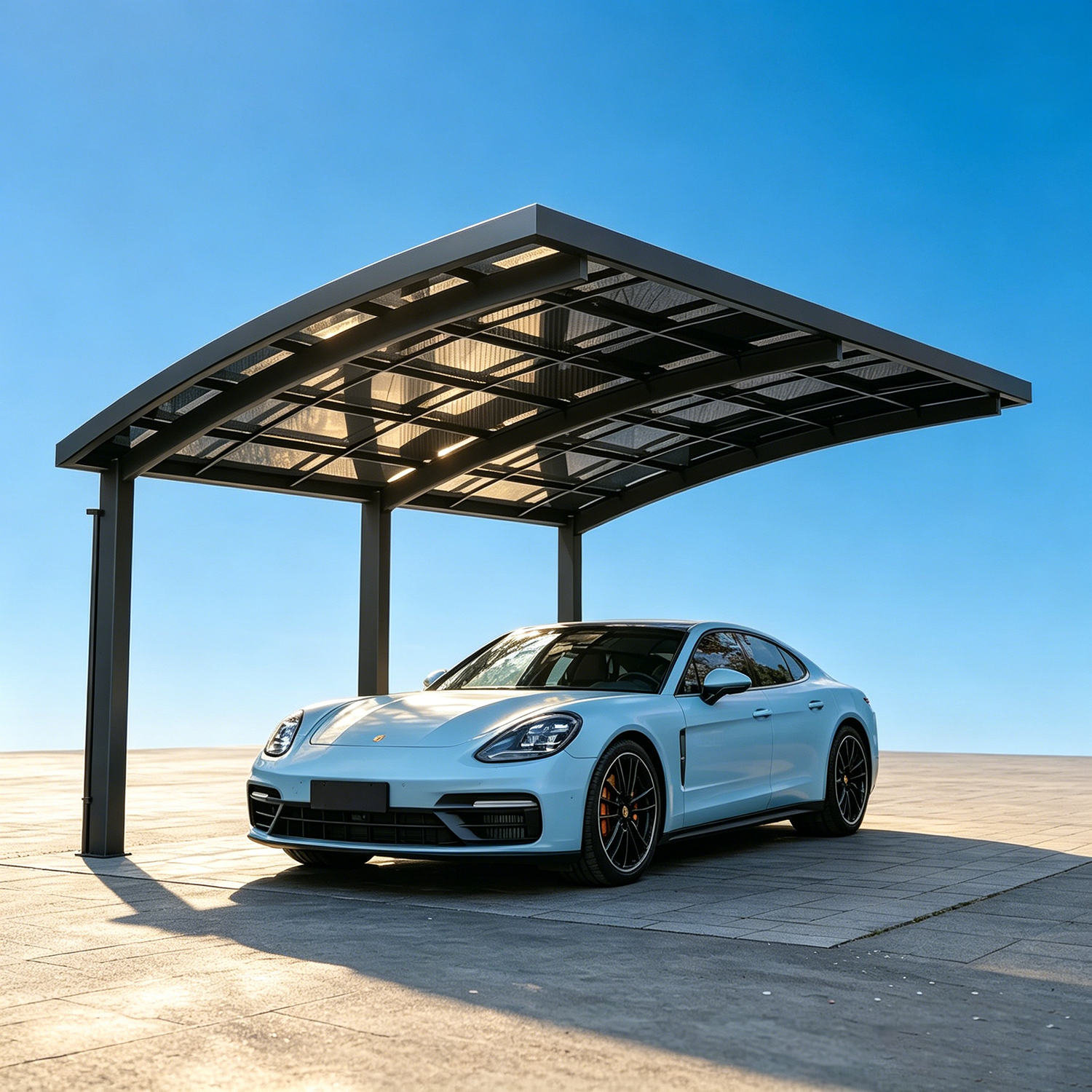 Commercial Residential Aluminium Carport, Waterproof Polycarbonate Parking Canopy, Reinforced Frame Outdoor Garage Pergola