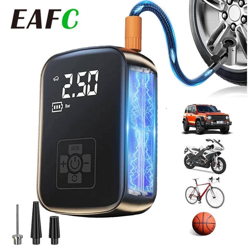 EAFC 150PSI Däckpump Bärbar Luftkompressor Sladdlös Luftpump Däck Luftpump med LED-ljus Däck Boll Elektrisk Pump