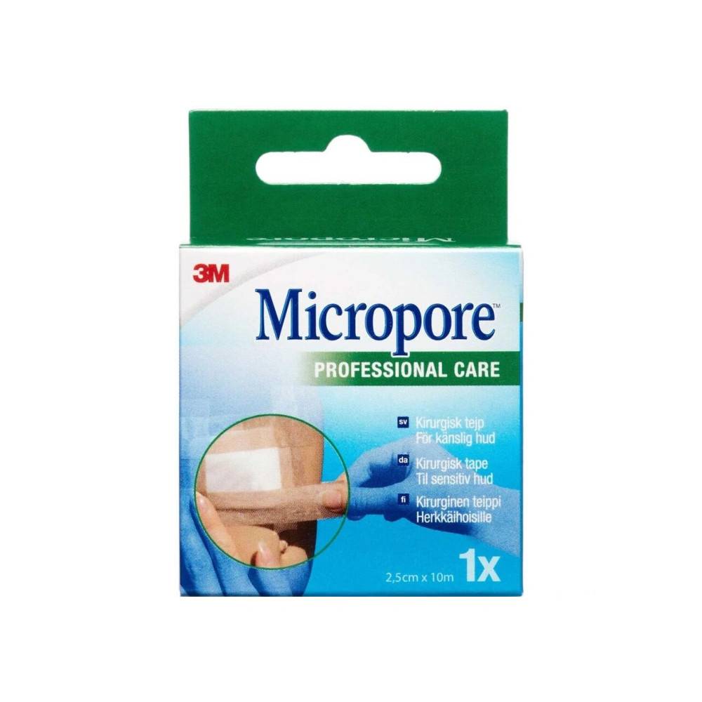 Micropore Kirugisk Tape Brun Uden Dispenser - 2,5cm x 10m
