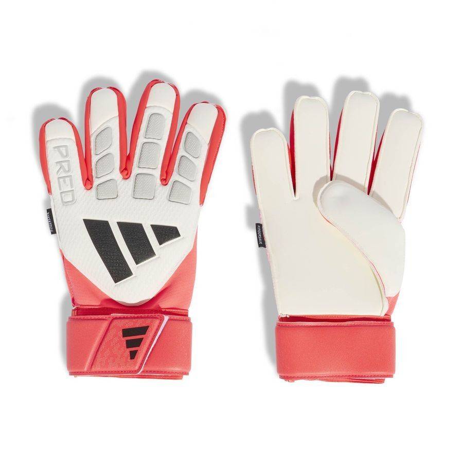 adidas Målmandshandske Predator Match Fingersave Born For Goals - Hvid/Rød/Sort - Græs (FG).