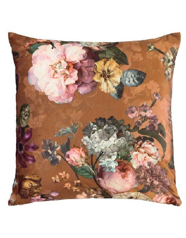 Pyntepude fra ESSENZA - FLEUR LEATHER BROWN
