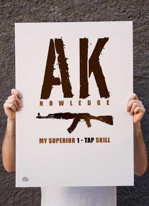 CSGO gamer-plakat - AK - 30 x 40 cm - Kr. 219,-