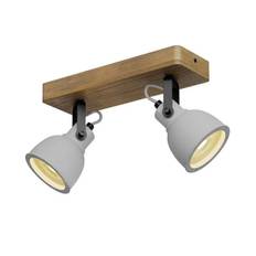 Lindby - Mirka 2 Plafond Grey/Dark Wood
