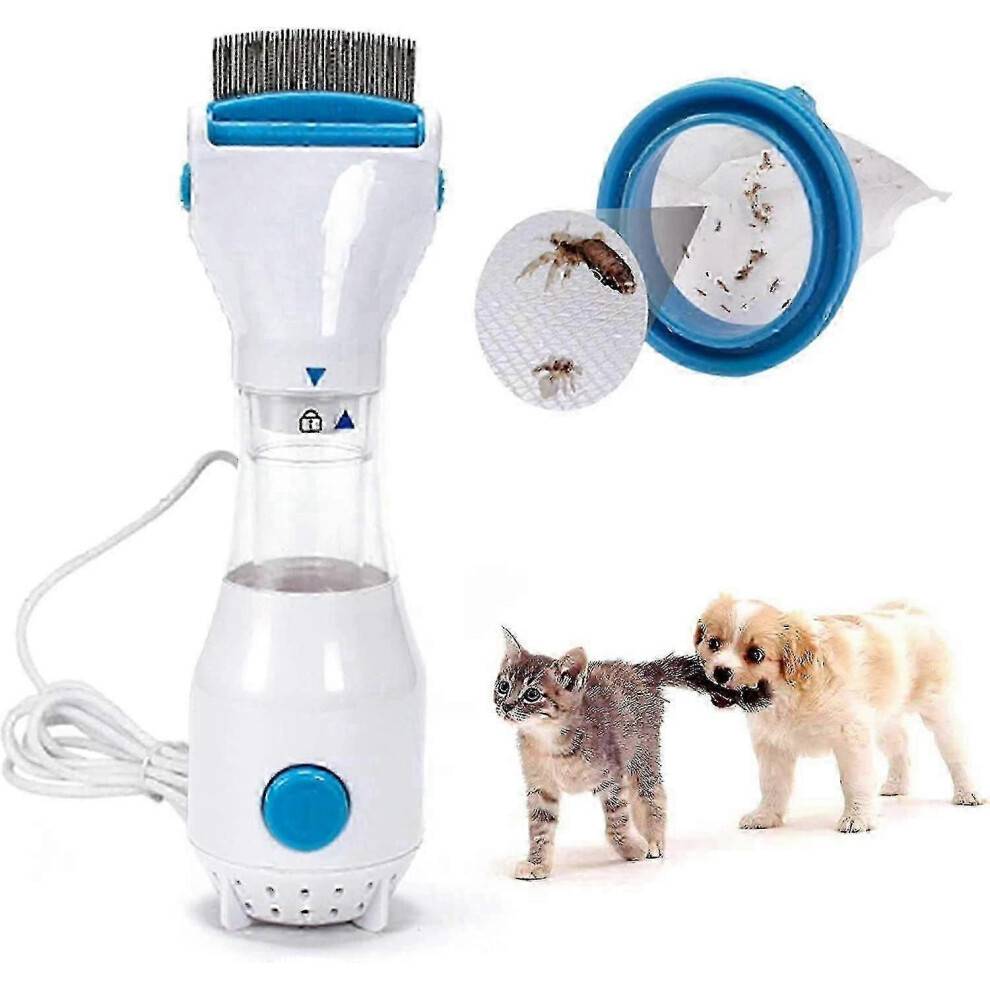 Pet Electric Flea Comb, Electric Lice Remover, Flea Cleaning Brush And Lice Comb, Dog Lice Catcher
