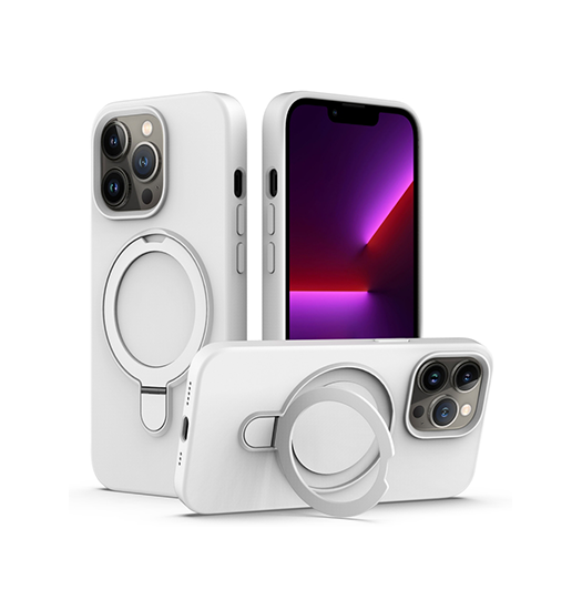 iPhone 12 Pro Max - DeLX™ Silikone Cover m. MagSafe Ring  - Hvid
