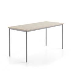 Bord SONITUS PLUS, 1800x800x900 mm, stativ silver, ljuddämpande HPL, ask