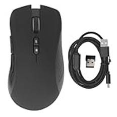 Trådlös mus, laddningsbar bärbar trådlös mus, 2,4G USB-mus med sensor, 6 justerbara DPI för att spela spel eller arbeta etc.