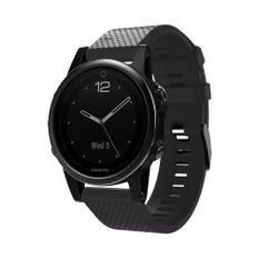 Garmin Fenix 5s Plus - Silikone urrem - Passer til håndled omkreds 135-235mm - Sort