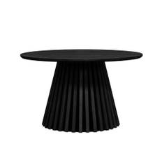 Måne Lamel Sofabord - Sortbejdset Eg Ø78 cm
