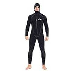 Wetsuits herr ultra stretch 7 mm neopren våtdräkt, vinter varm främre dragkedja helkropp dykardräkt för snorkling, dykning simning surfning, 3XL