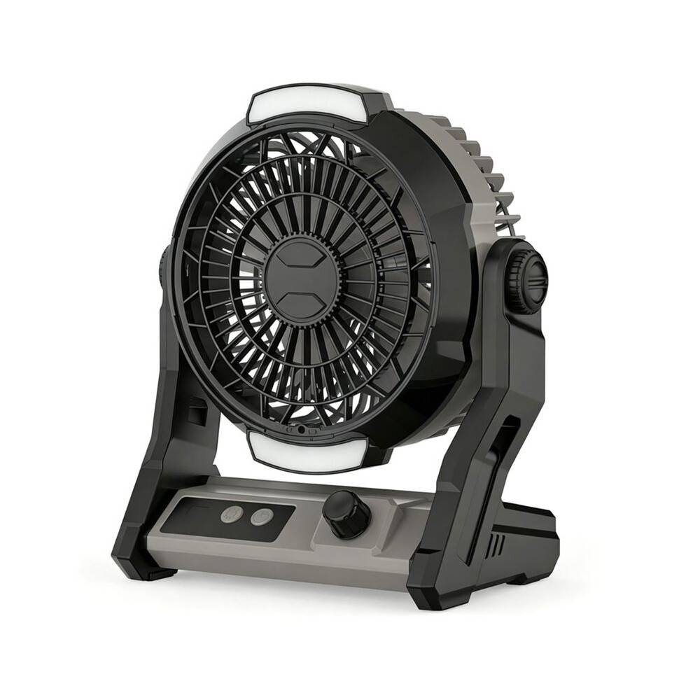 Camping Fan Rechargeable, 10000mAh Battery, 100-Speed Adjustable, 3-in-One Desk & Hanging Fan, Timer & Night Light B