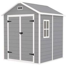 Verktygsbod 2,4m², vattentätt trädgårdshus med golvtak, 182x151x219/181 cm, verktygsbod med låsbar dörr, fönster cykelgarage, tr