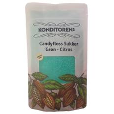 Candyfloss Sukker Grøn - Citrus Smag 250 g, Konditorens