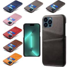 Kortholder til iPhone 14 Pro - Etui til mobiltelefon med plads til kort og oplader