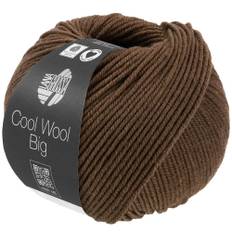 Lana Grossa Cool Wool Big 1692 Nougat meleret Indhold:100% ren ny, ekstrafin merinould Vægt/Længde: 50 g = ca. 120 meter Anbefalede pinde: 3.50-4.00 mm Strikkefasthed: 10 x 10 cm = 19 m x 26 p Vask:Finvask 30º/ Tørres fladt.