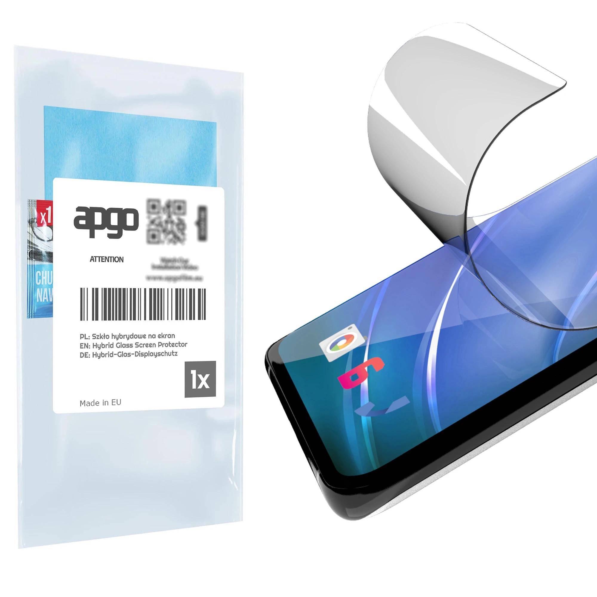 apgo Ultra-Clear 9H Hybrid protective glass compatible with Xiaomi Poco X6 Pro, flexible nano glass, great replacement for tempered glass, scratch-res