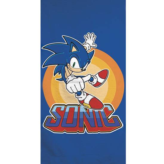 Sonic the Hedgehog badhandduk, strandhandduk 70x140 cm (snabbtorkande)