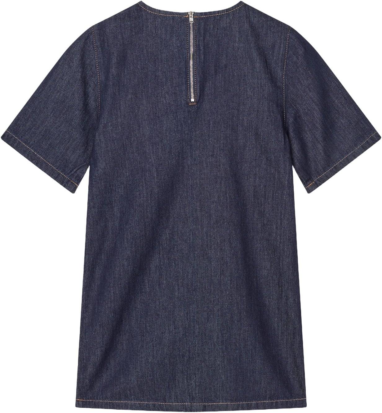 Mads Nørgaard - Copenhagen Cosy Denim Dolly Dress Str 10 år Denim - Blå Kortærmede T-shirts hos Magasin.