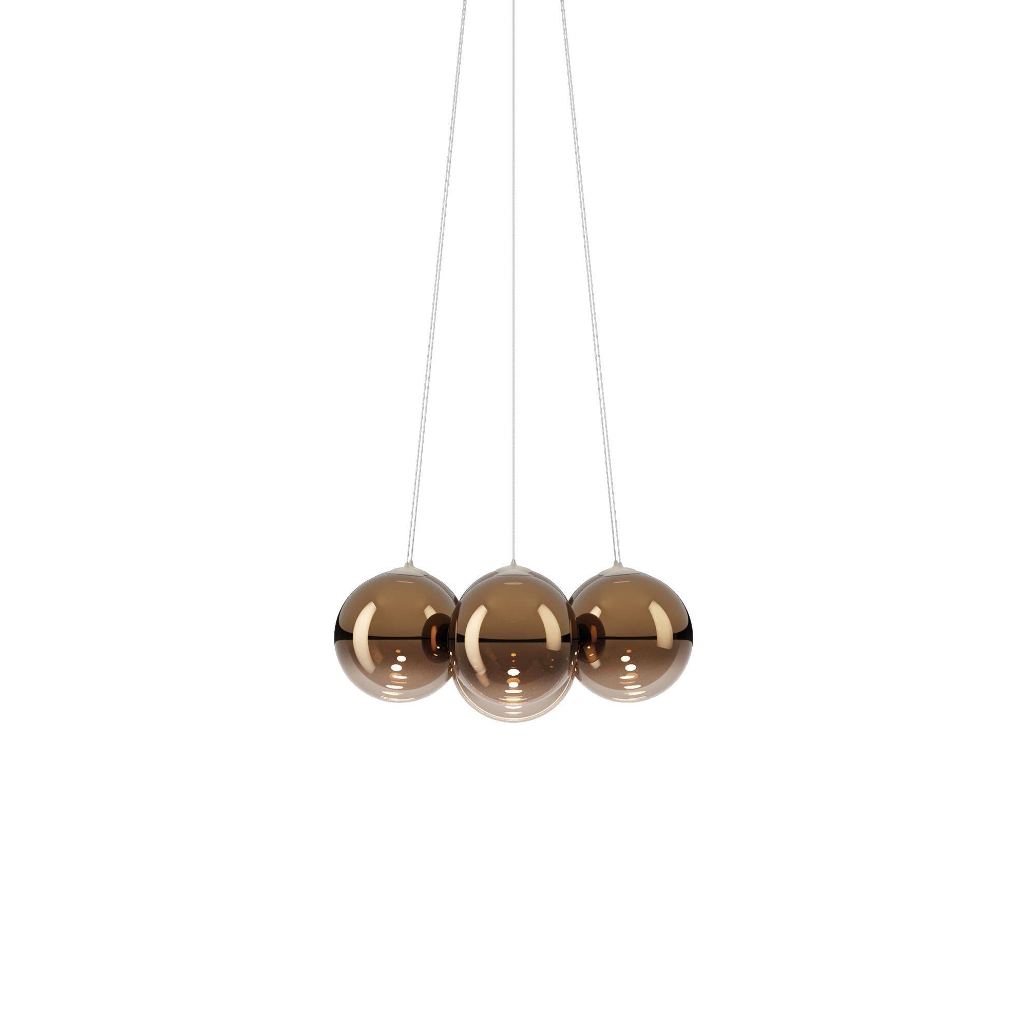 Random Cloud 7 Lysekrone Ø23 3000K Glossy Bronze/Glas.