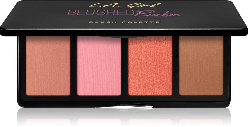 L.A. Girl Cosmetics Fanatisk palett av blush Rödad färg Babe 4x4 g