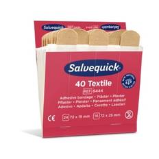 Plåster Textil Salvequick Refill (6444) 40x6/fp