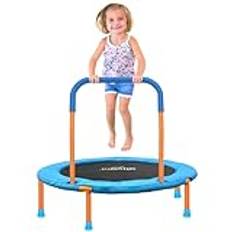 ATIVAFIT 36 tum studsmatta för småbarn och barn - med skumhandtag och Oxford vadderat skydd - inomhus mini-studsmatta för 1-6 år