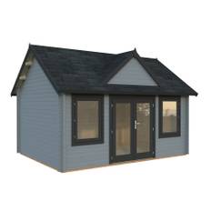 Palmako Claudia hytte lysgrå/antracit 14,2 m2