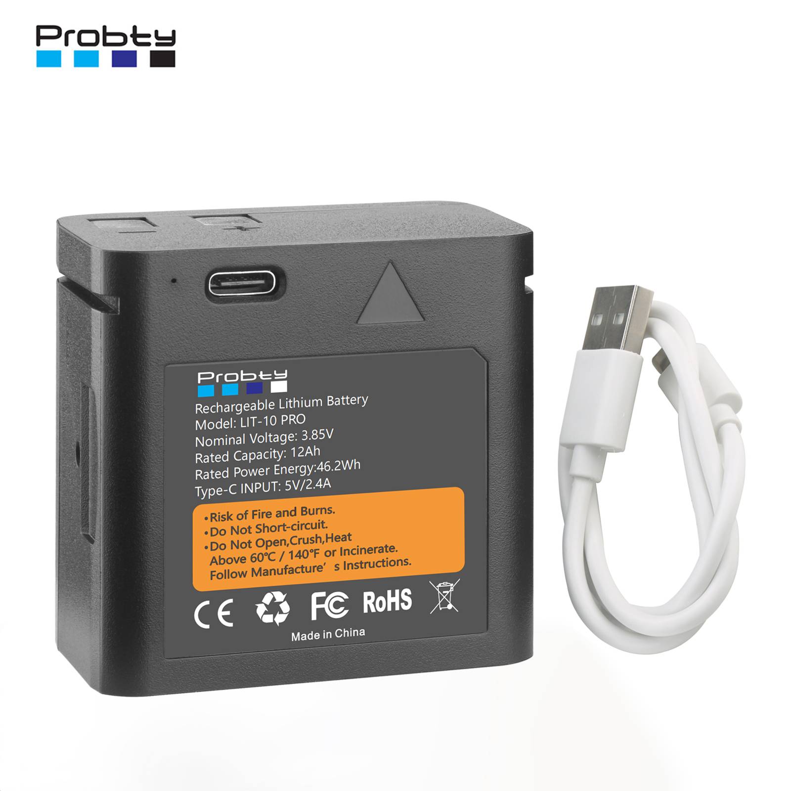Probty 12Ah LIT-10 Rechargeable Lithium Battery For LINK-MICRO | CELL-LINK 10 Cellular Trail Cameras