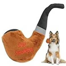 Dog Toys Squeaky Plush Toy | Cigarett Dog Toy, Smoking Pipe Form roliga hundleksaker med pittigt ljud, interaktivt slitstödande plyschhundleksaker, kaffe