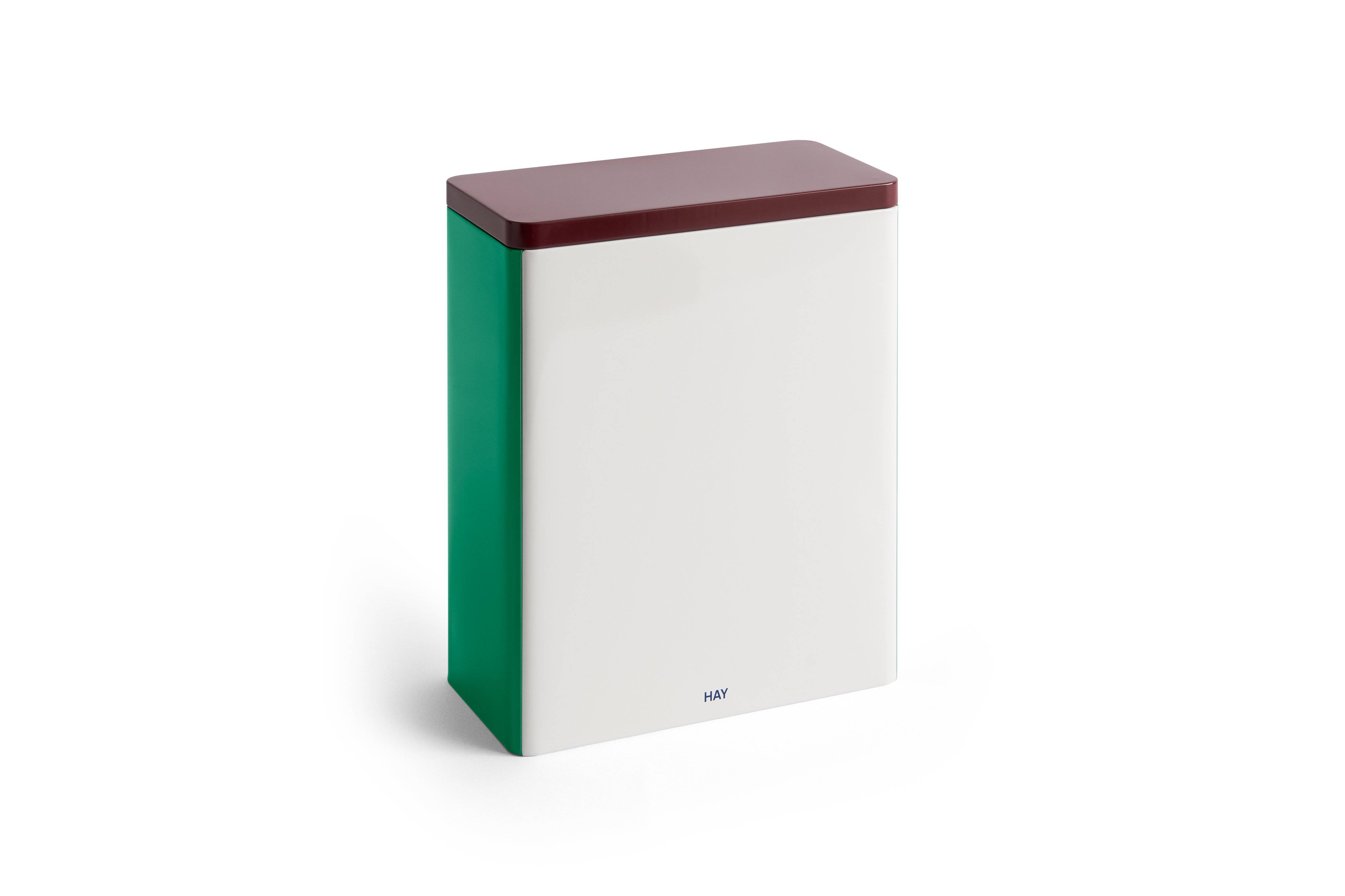 HAY - Tin Container Extra Stor H24 cm - Offwhite, Vinröd & Grön