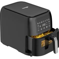 iceagle Heißluftfritteuse XXL Air Fryer 8,5L - Heissluftfritteuse mit Sichtfenster | Friteuse Airfryer, 7 Programmen, 1700W, Platzsparend und leiser Betrieb (55db)