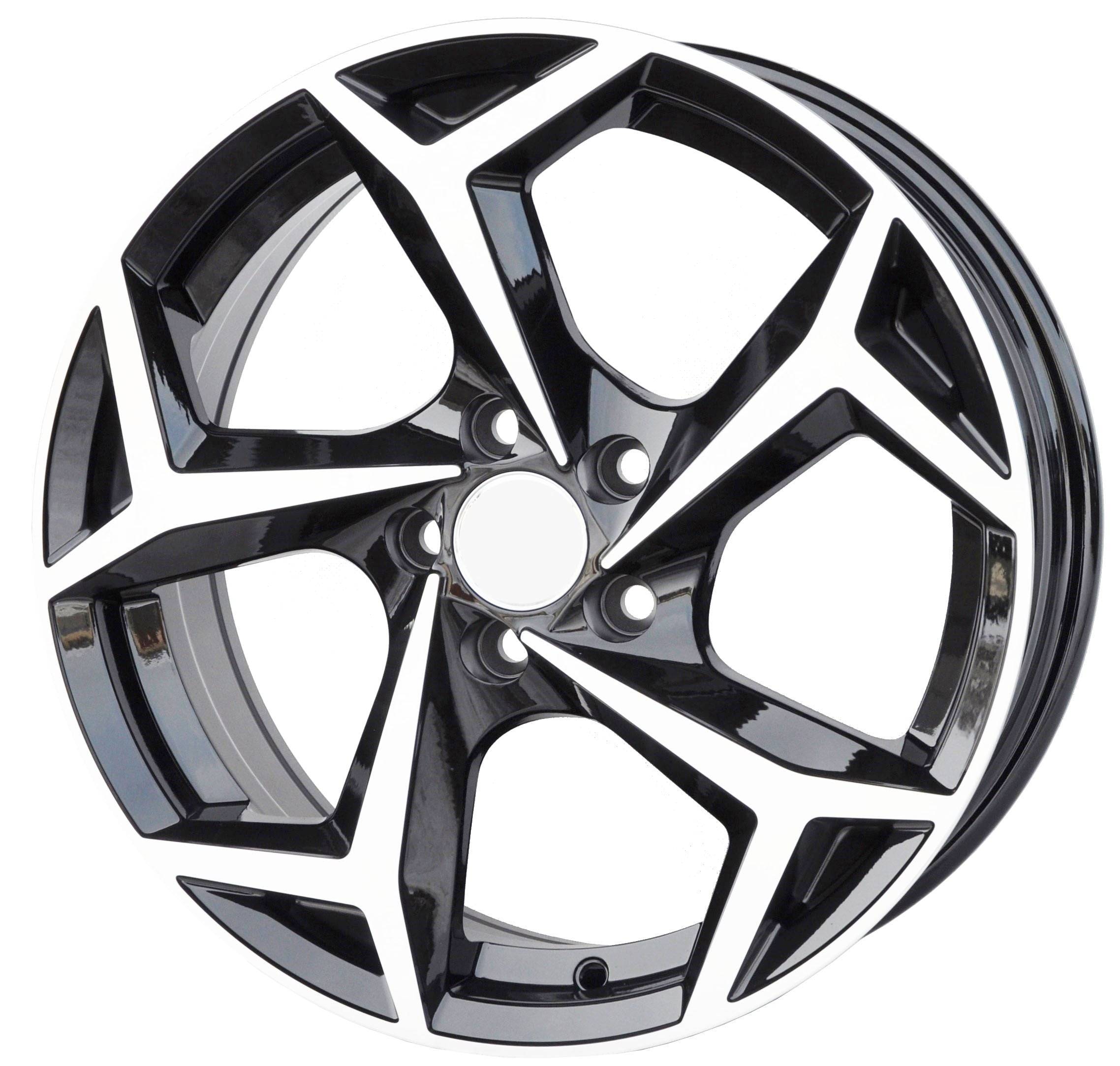 PDW 5340/182 Alufælge 16" 7J 5x112 ET40 – Poleret/sort pulverlakeret (sæt á 4)