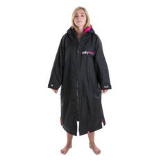 Dryrobe Advance Long Sleeve Drying & Changing Robe - Black/Pink
