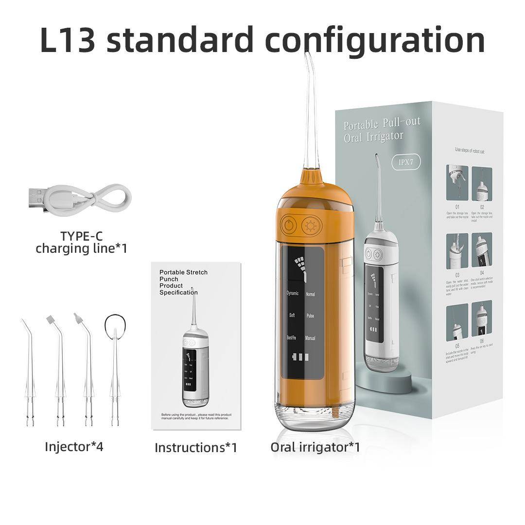 Portable Business Trip Tooth Flusher, Electric Tooth Scrubber, Tooth Beauty Instrument, Water Dental Floss, Calculus Removal, Tooth Scrubber Student