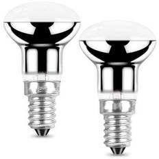 2x R39 E14 25W lavalampslampor 240V, små Edison-skruvlampor SES reflektorspotlight-lavalampslampor, dimbara, SES varmvita 2600K R39 halogenlampor (sil - R39 glödlampa (25W/2 st,30W/2 st)