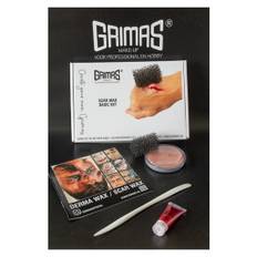 Grimas Scar Wax sminkset – ärrvax, blod & tillbehör för rysliga sår till halloween!