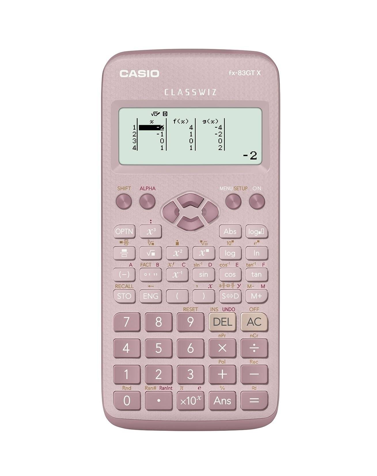 Casio FX-83GTX Scientific Calculator, Pink