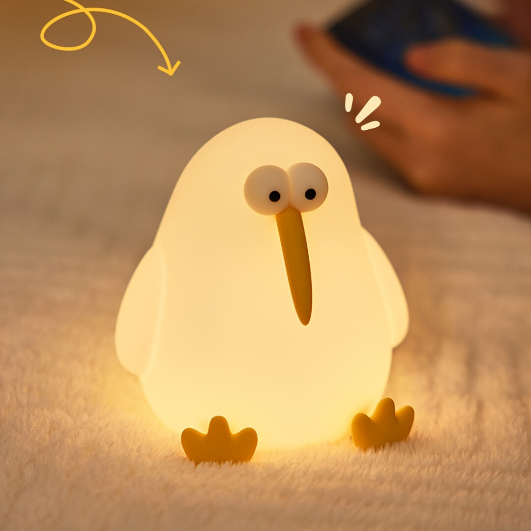 KiwiGlow Lampa - Söt Kiwi LED Nattlampa - Kwibird nattlampa
