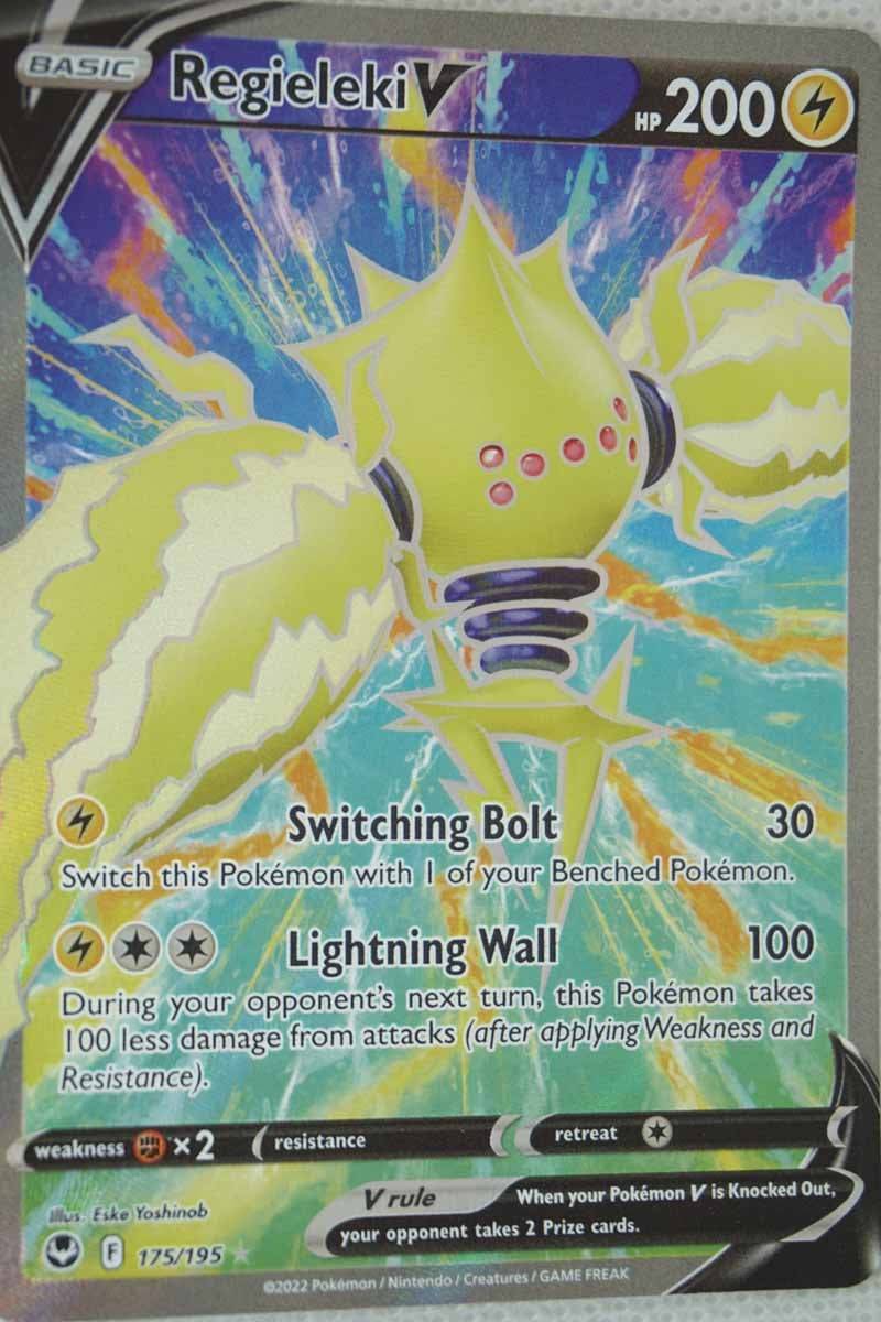 Pokémon Regieleki V 175/195 Full Art - Pokemon kort - V kort - Pocket Monster.