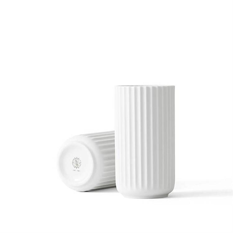 Lyngby Vase Porcelæn Vit H15,5 cm