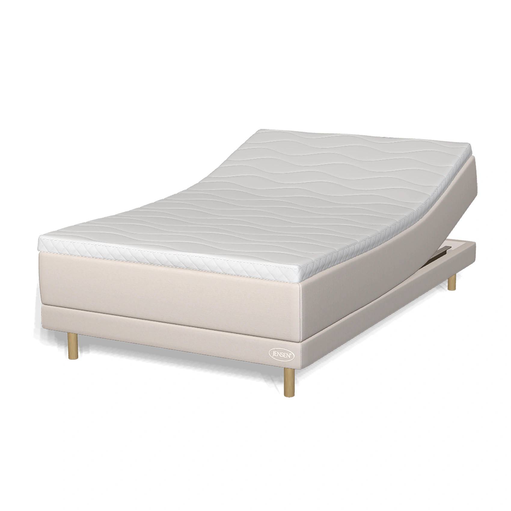 Diplomat Lean ställbar säng - 120x210 cm - Greige/Beige/Mörkgrå