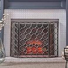 Fireplace Screen Guard, Sturdy Fireplace Screen Metal Mesh Screen Curtain, Fantastic Fire Guard Security Safety Panel Guard Cover for Marble Fireplace