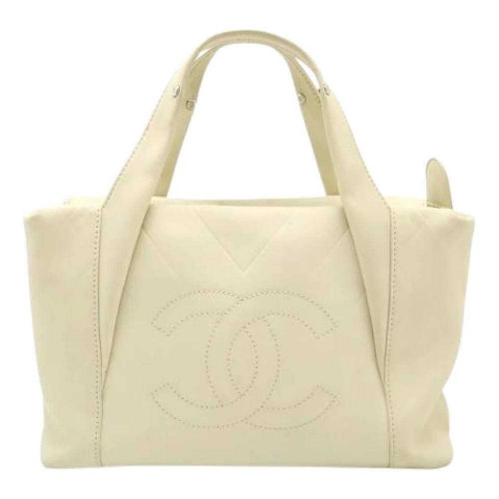 Chanel Vintage Pre-owned Vintage Læder Tote Bag - Vintage - Dame - Beige - ONE SIZE - Læder